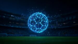 Футбольный мяч из нейросетевых линий и данных — прогноз ЧМ-2026 по версии AI